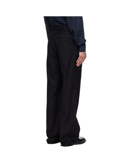 Hope Black Straight-Fit Trousers for men