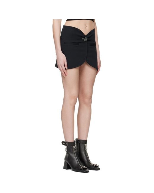 Courreges Black Ellipse Miniskirt
