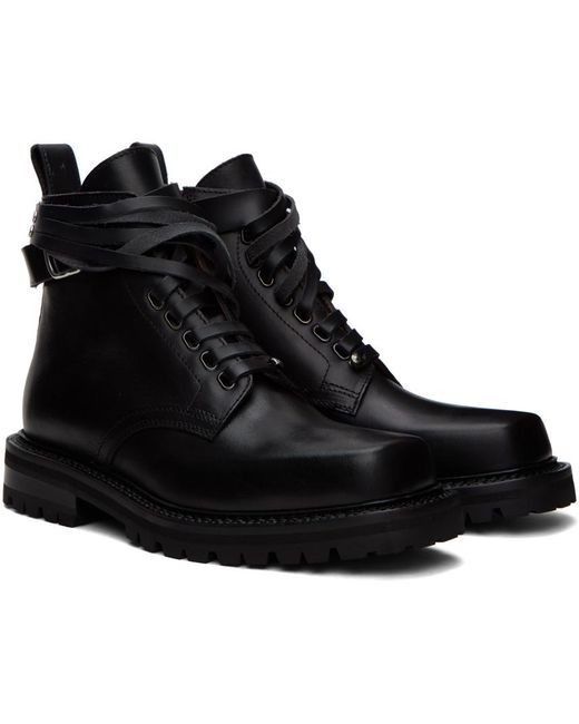 Dries Van Noten Black Lace-up Boots for men