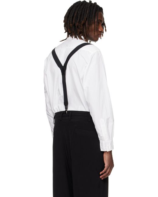 Yohji Yamamoto Black Big Standard Chain Stitch Shirt for men