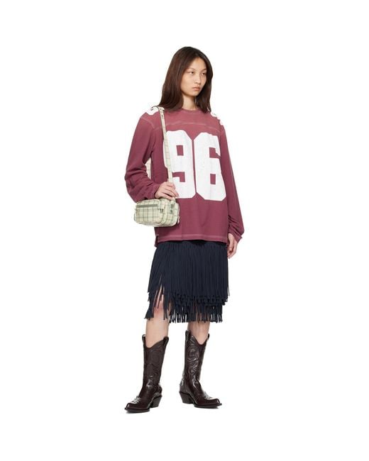 Acne Red Logo Jersey T-Shirt