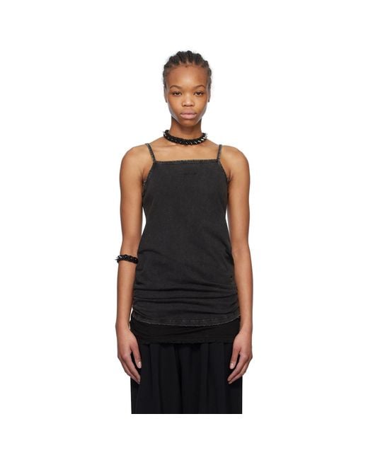 we11done Black Layered Sleeveless Tank Top