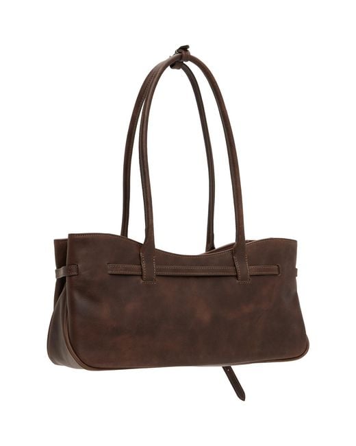 MARGE SHERWOOD Brown Leather 'Grandma' Used Shoulder Bag