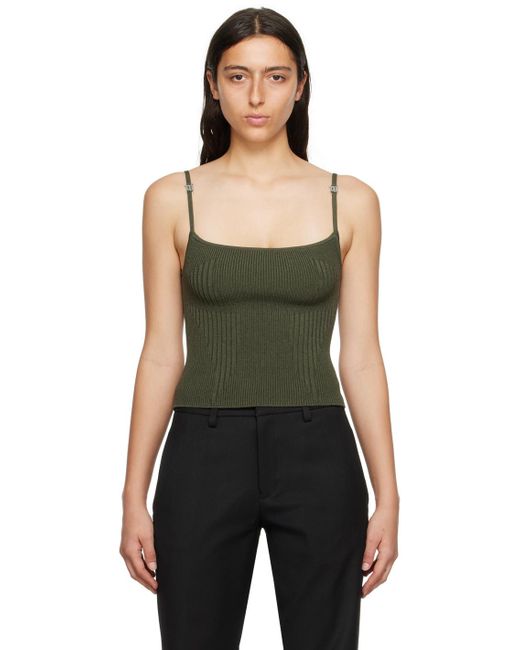 M I S B H V Black Khaki Square Neck Camisole