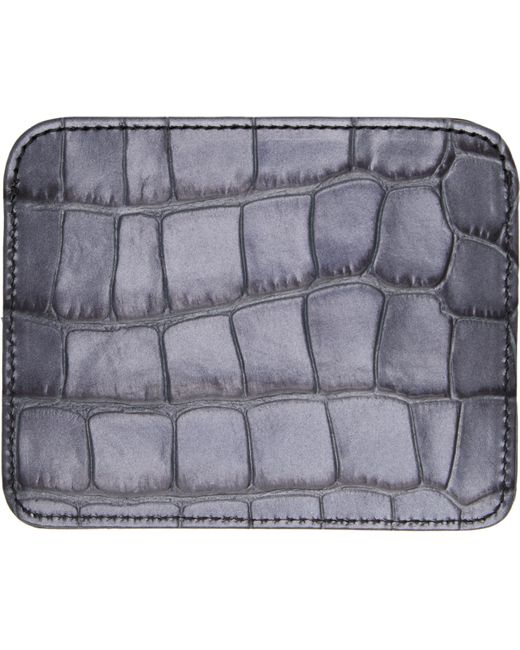 メンズ Vivienne Westwood ガンメタル Half Moon フラットカードケース Gray
