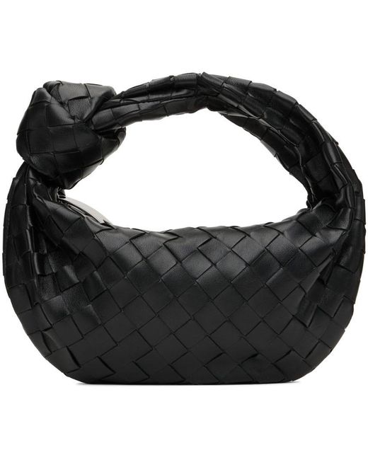 Bottega Veneta Leather Black Mini Jodie Top Handle Bag | Lyst Canada