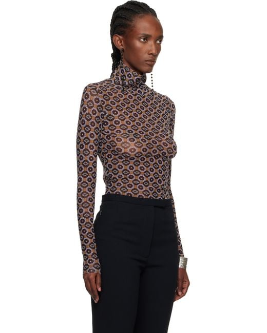 Dries Van Noten Transparent Mesh Top in Black | Lyst Dries Van Noten Transparent Mesh Top in Black | Lyst