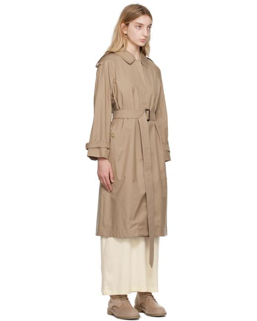 Max Mara Black Beige The Cube Belted Trench Coat