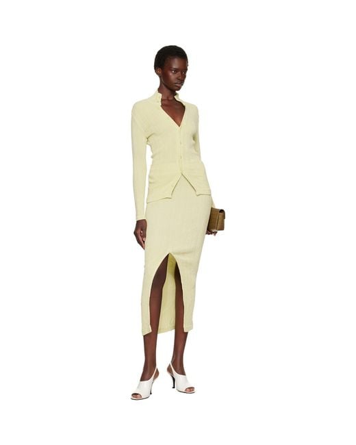 Issey Miyake Natural Off- Rill Cardigan