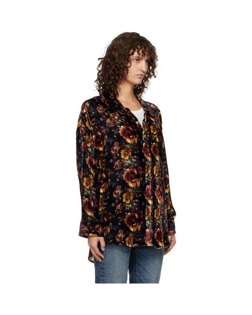 R13 Black Drop Neck Shirt