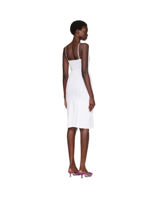 Cou Cou White 'The Midi Slip' Midi Dress
