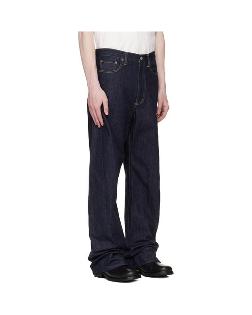 Ssstein Blue Twist Cut Jeans for men