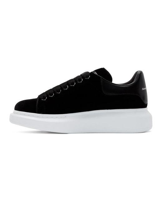 alexander mcqueen velvet sneakers black