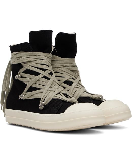 Rick Owens Black Tower Megalace Sneakers for men