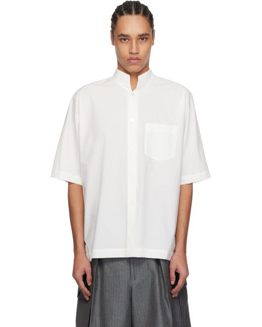 Homme Plissé Issey Miyake White Streamline Shirt for men