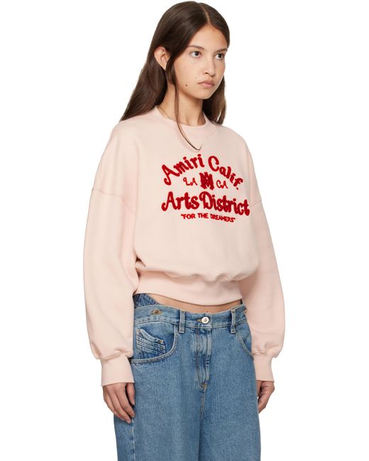 Amiri ピンク Arts District クロップド スウェットシャツ Orange