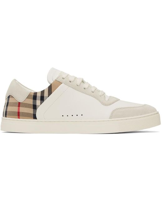 Burberry Black Check Sneakers for men