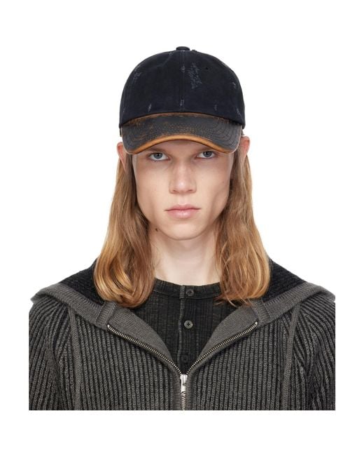 MMIC Black Patina Brim Cap for men