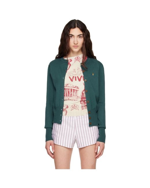 Vivienne Westwood Blue Bea Cropped Cardigan