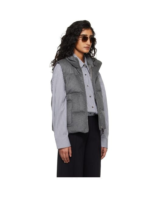 Max Mara Gray Amoroso Down Vest
