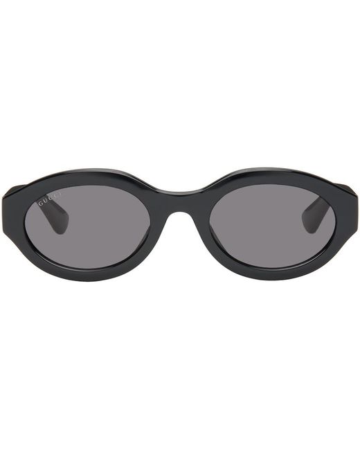 Gucci Black Oval Sunglasses for men