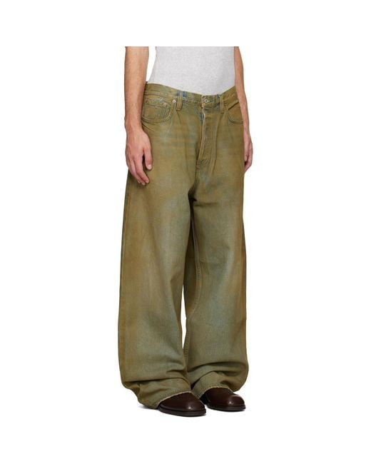 Agolde Green Bagley Rounded Baggy Jeans for men