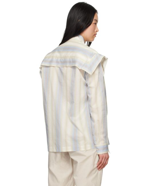 Lemaire White Off- Asymmetrical Blouse