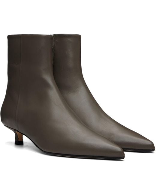 Aeyde Brown Sofie Leather Ankle Boots
