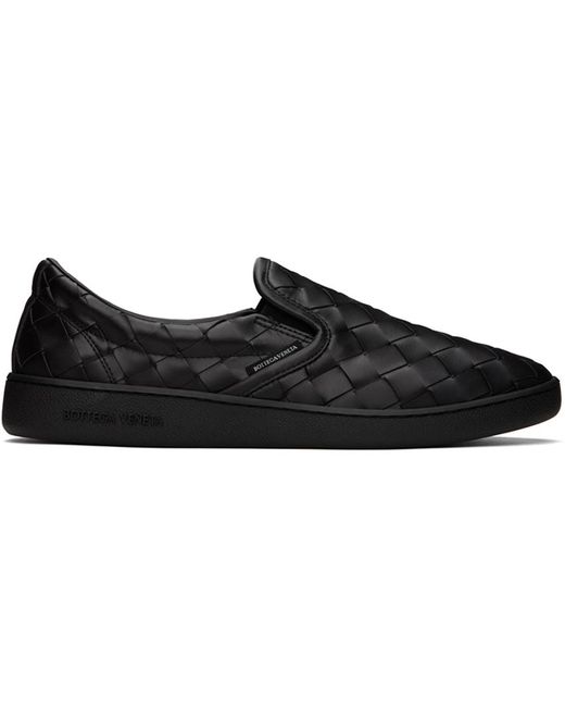Bottega Veneta Black Sawyer Slip-on Sneakers for men