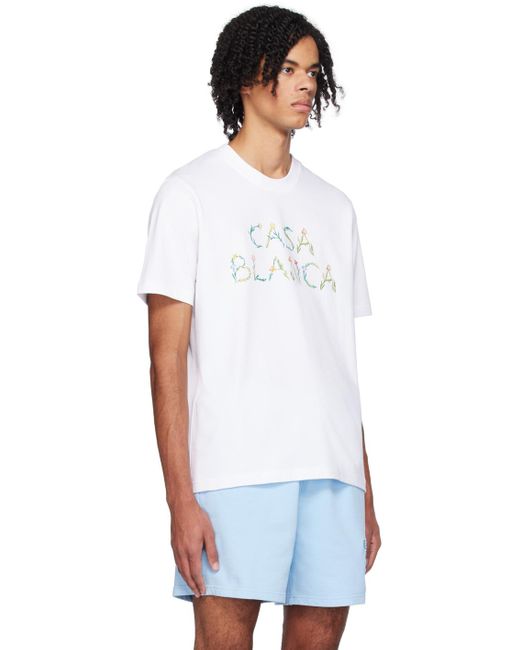 メンズ Casablanca ホワイト L'arche Fleurie Tシャツ White