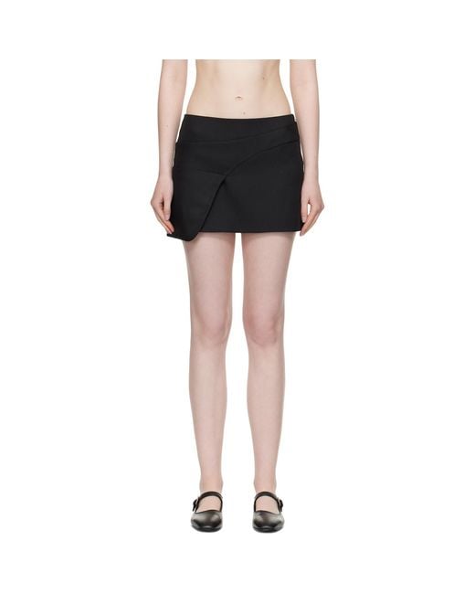 Sandy Liang Black Sabine Miniskirt