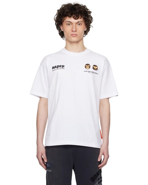 Aape By A Bathing Ape White Basic 'Aaper' T-Shirt for men
