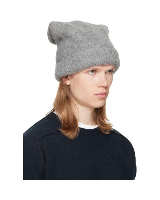 Maison Margiela Blue Wool Beanie for men