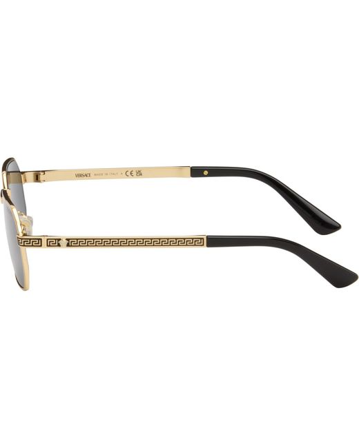 Versace Gray Greca Flow Sunglasses for men