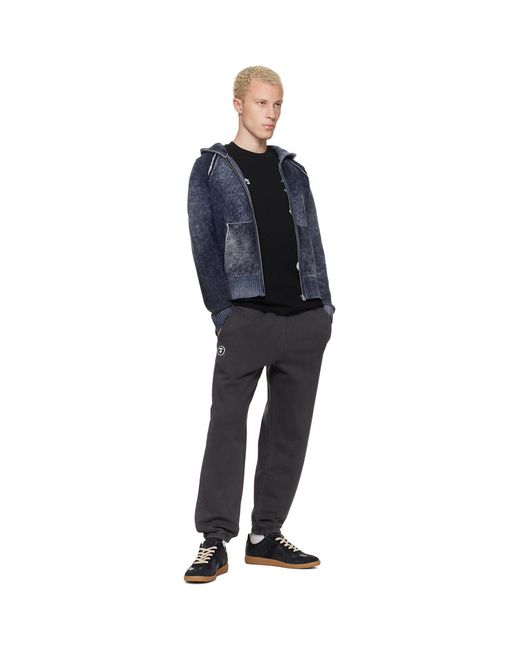 Aape By A Bathing Ape Black 'Aapenow' Moonface Jogger Sweatpants for men