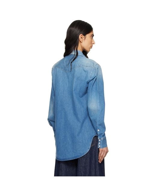 6397 Blue Western Denim Shirt