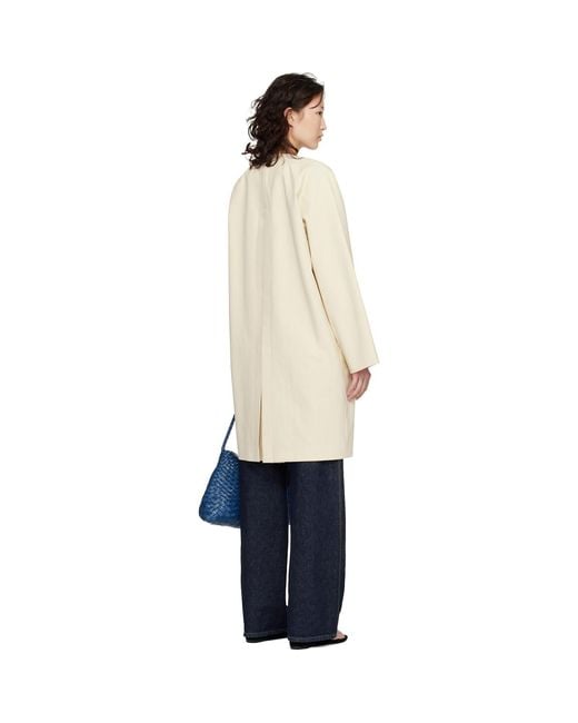 Loulou de Saison Blue Merill Cotton Gabardine Coat