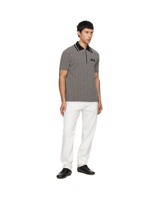 Balmain Black Monogram Polo for men