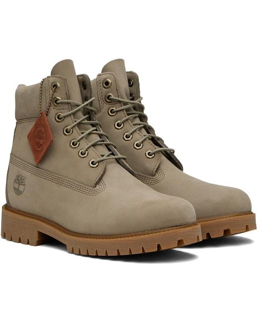 メンズ Timberland トープ Heritage 6インチ レースアップブーツ Brown