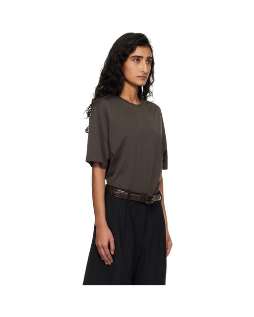 Frankie Shop Black Harper Soft Organic T-Shirt