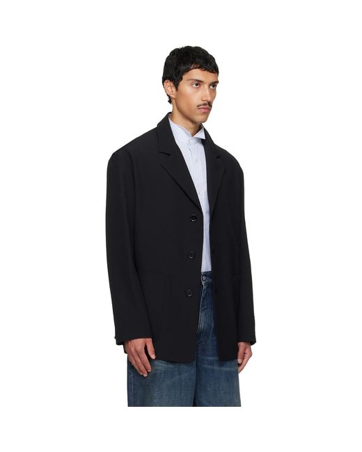 MM6 by Maison Margiela Black Wool Blend Suit Blazer for men