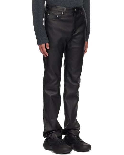 J.W. Anderson Black Slim-fit Leather Pants for men
