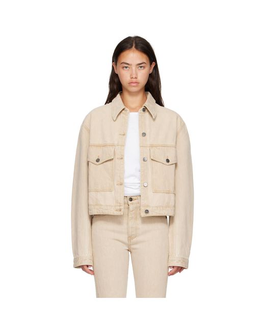 Khaite Natural Tomer Collared Denim Jacket