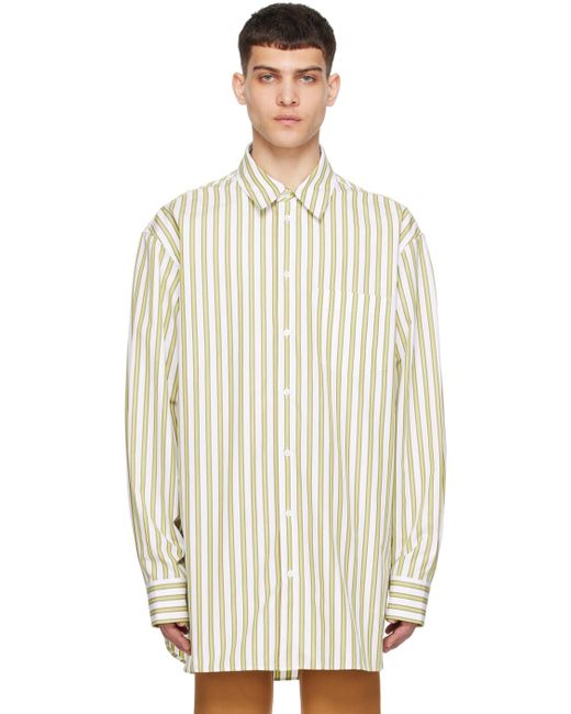 Marni Natural Striped Shirt for men