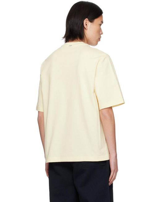 T-shirt jaune à rayures Burberry pour homme en coloris Natural