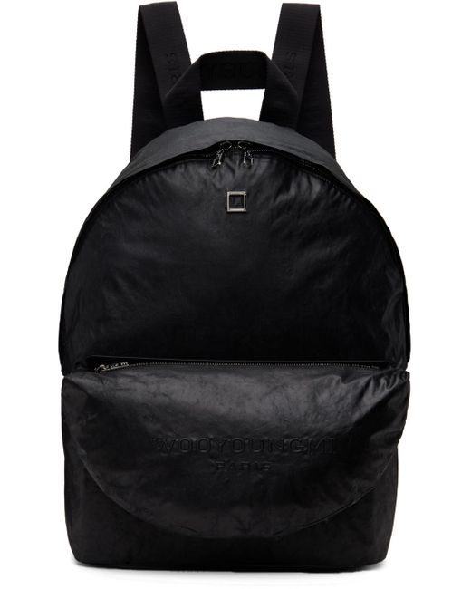 Wooyoungmi Black Logo Backpack for men