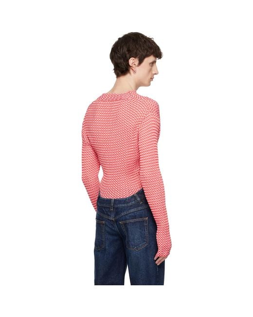 Jean Paul Gaultier Red 'The Gingham' Turtleneck for men