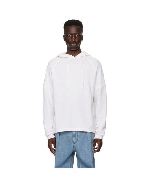 Wooyoungmi Black Off-white Drawstring Hoodie for men