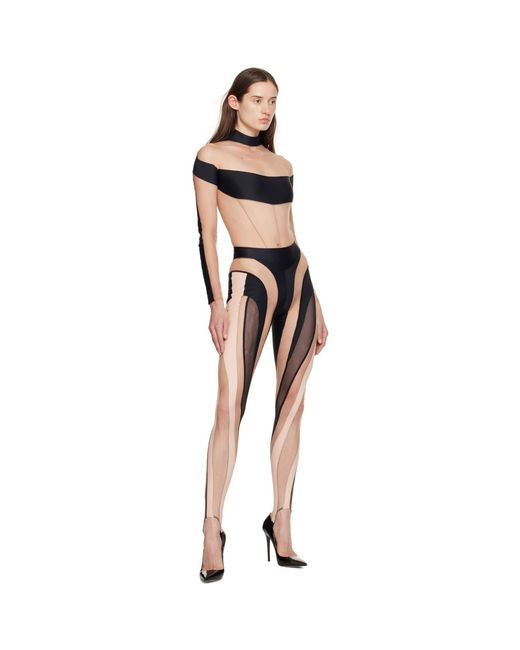Mugler Black Illusion Bodysuit