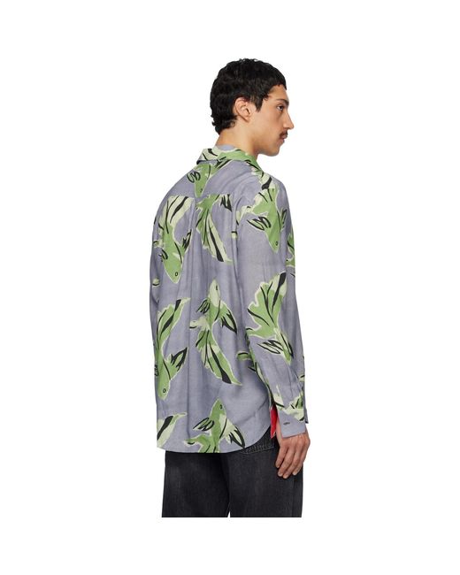 Paul Smith Black 'Le Peche Fish' Print Viscose Shirt for men